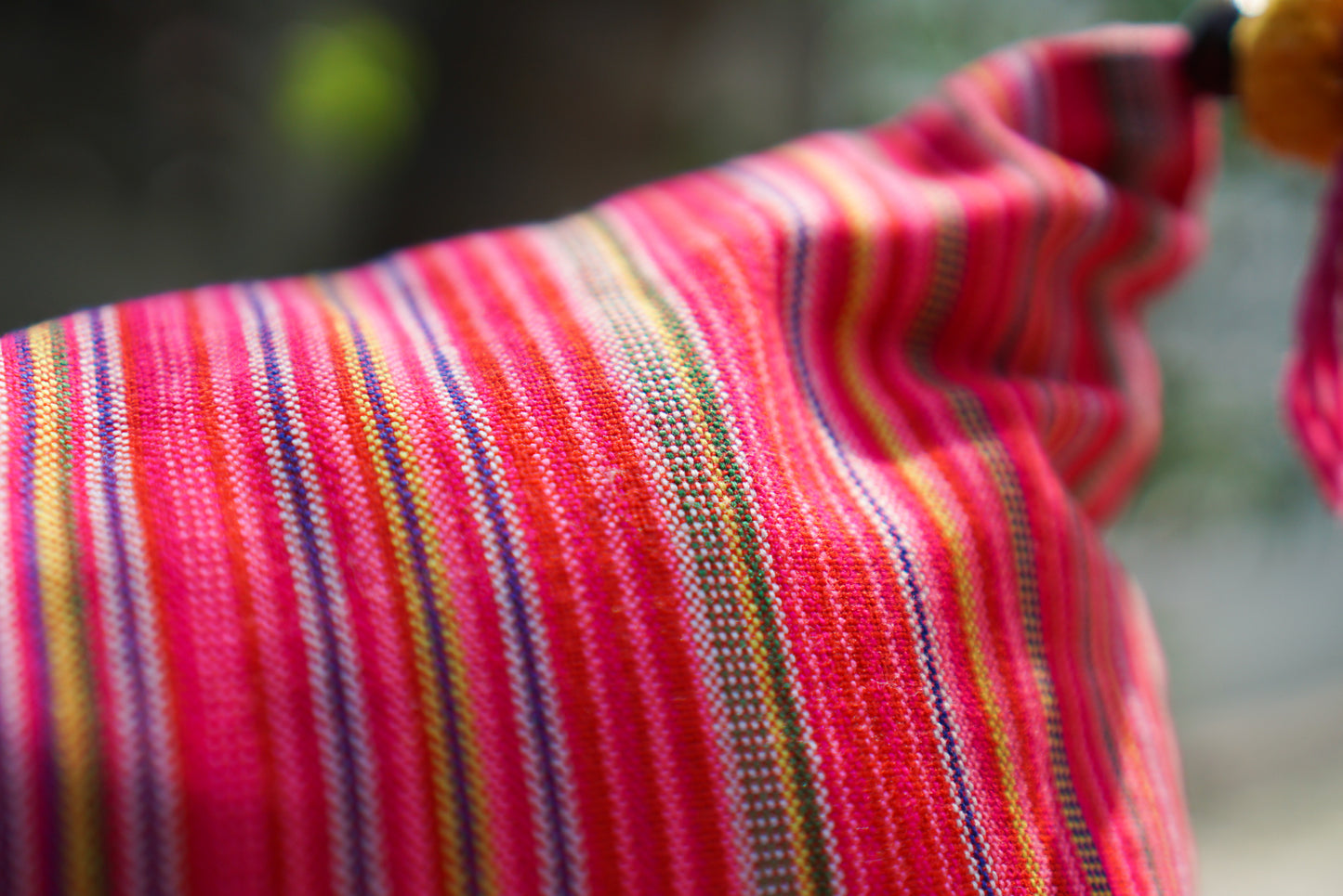 Artisanal Karen Fabric Pillow Case with Tassels
