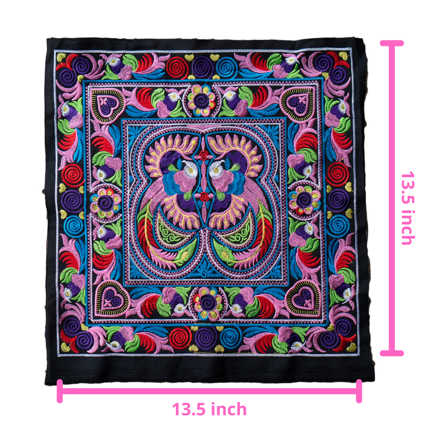 Bird Hmong Tribe Embroidered Textiles from Thailand