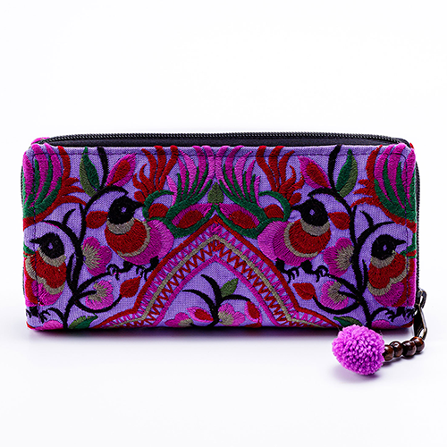 Clutch Wallet with Hmong Tribe Embroidery