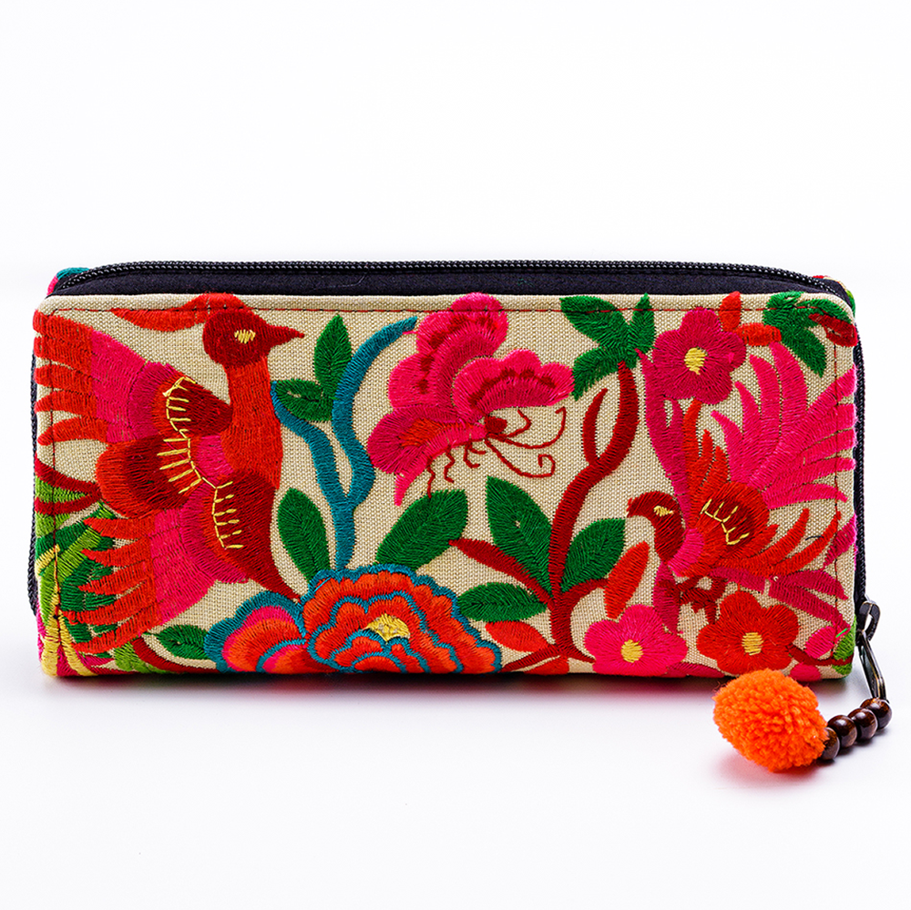 Clutch Wallet with Hmong Tribe Embroidery