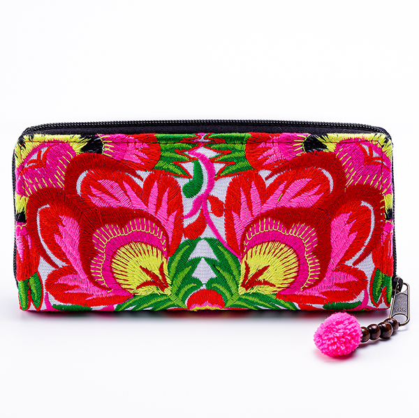 Clutch Wallet with Hmong Tribe Embroidery