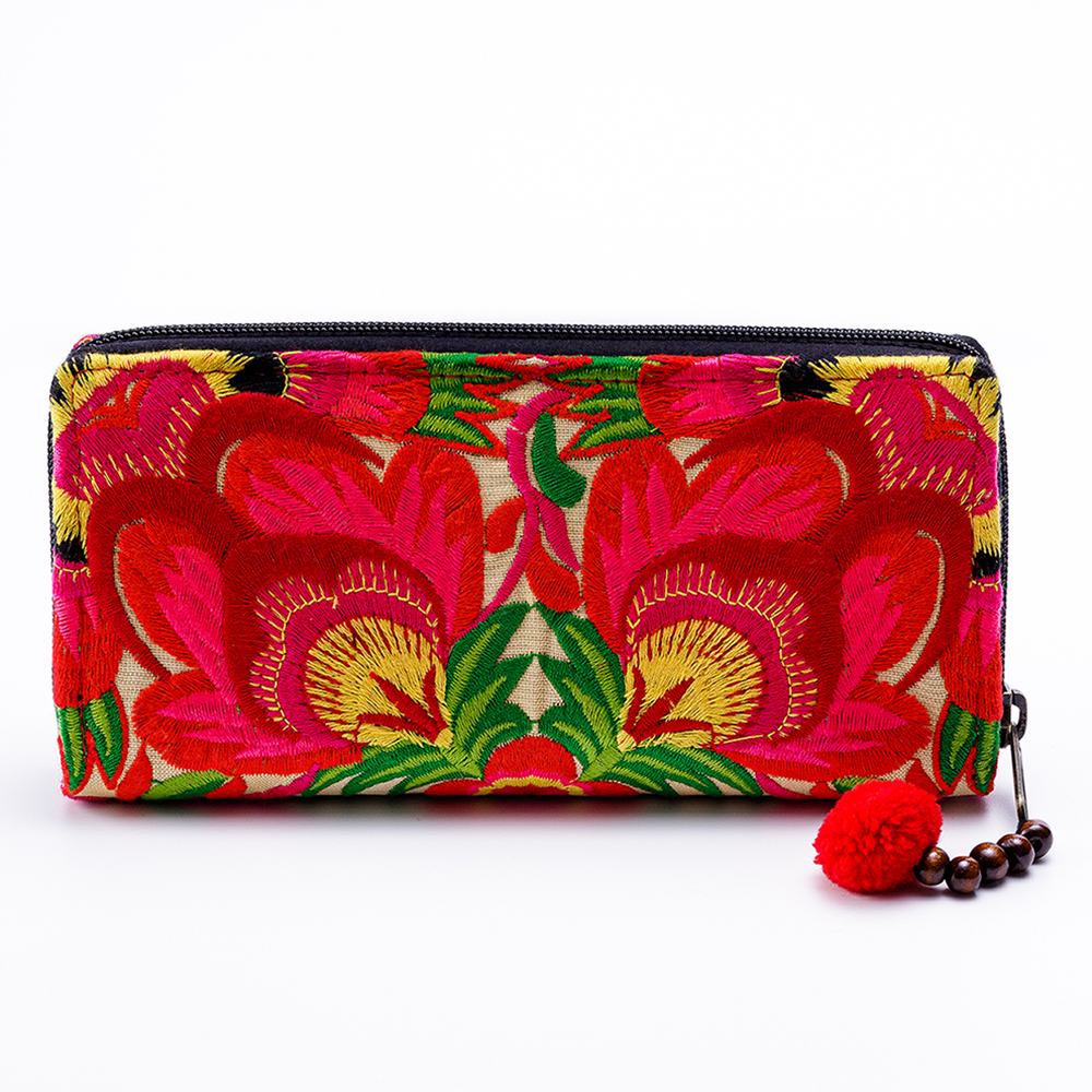 Clutch Wallet with Hmong Tribe Embroidery