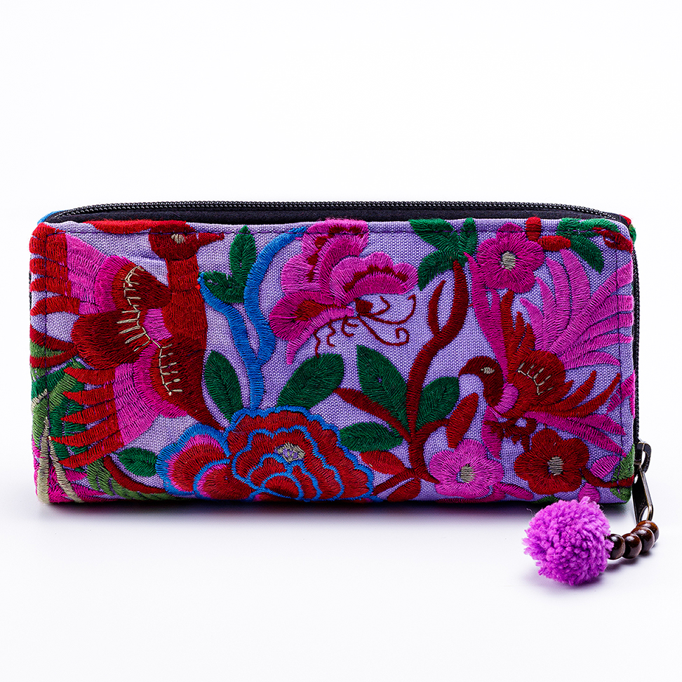 Clutch Wallet with Hmong Tribe Embroidery