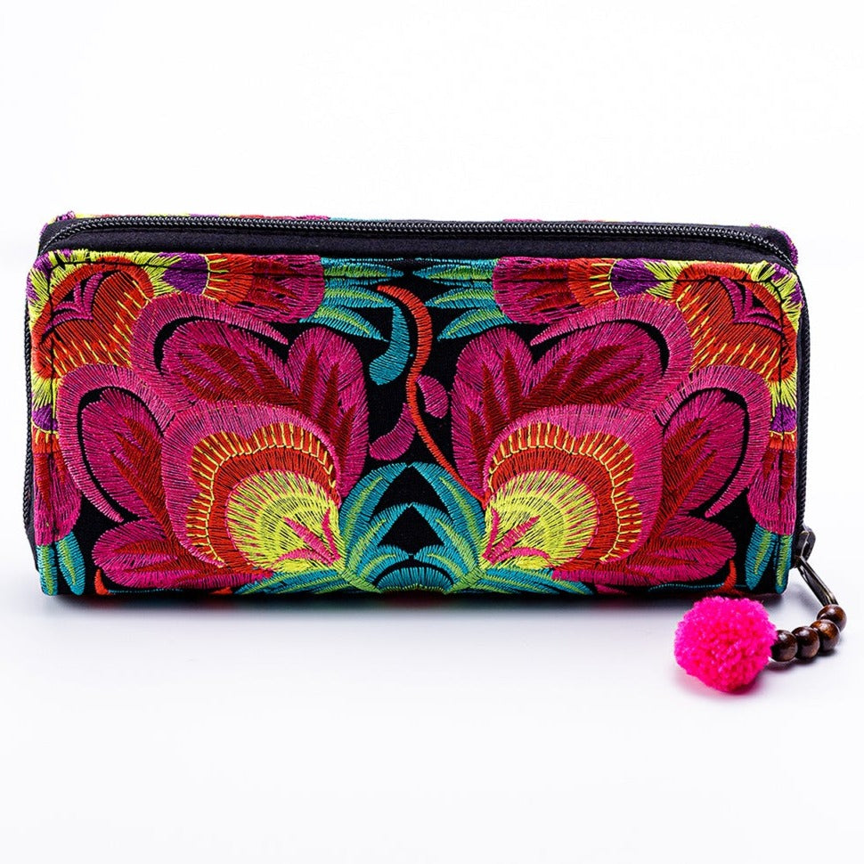 Clutch Wallet with Hmong Tribe Embroidery