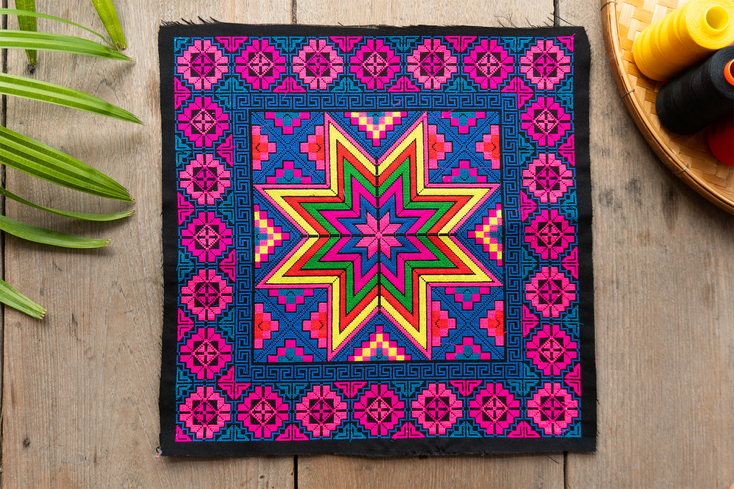 Amazing Multi Star Pattern Embroidered Fabric