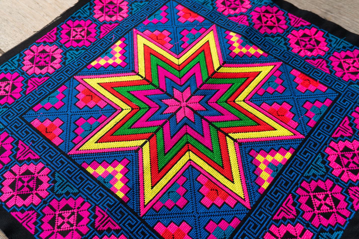 Amazing Multi Star Pattern Embroidered Fabric