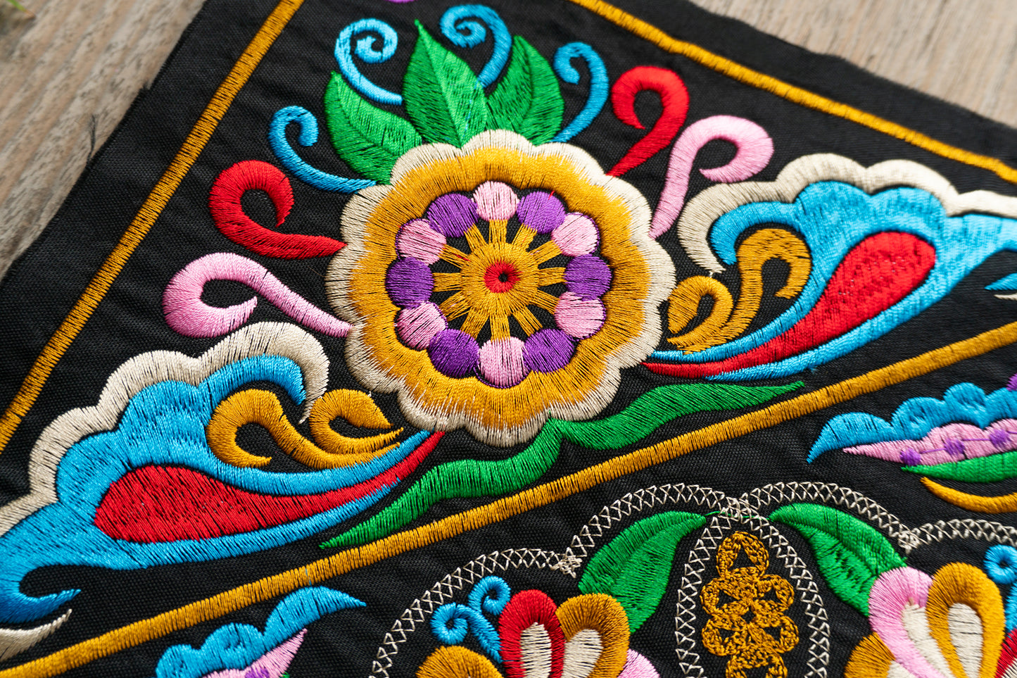 Colorful Butterfly Pattern Hmong Embroidered Textile