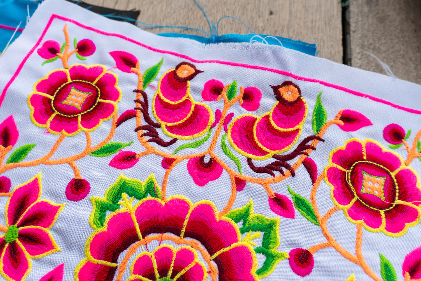 Cocoon Hmong Tribe Embroidered Fabric