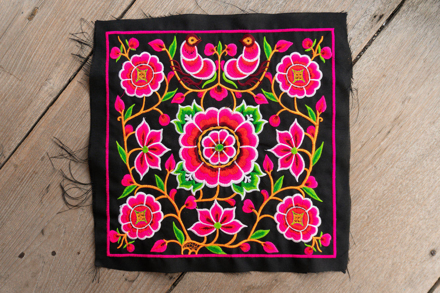 Cocoon Hmong Tribe Embroidered Fabric