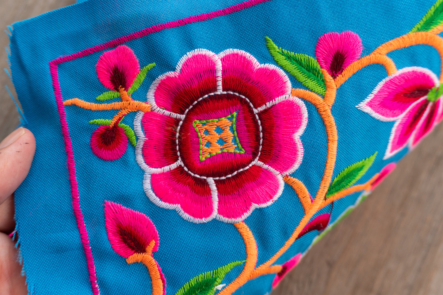 Cocoon Hmong Tribe Embroidered Fabric