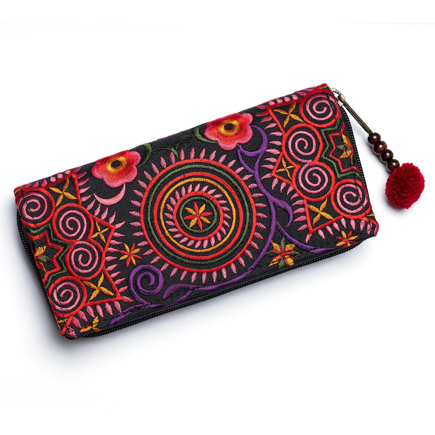 Clutch Wallet with Hmong Tribe Embroidery