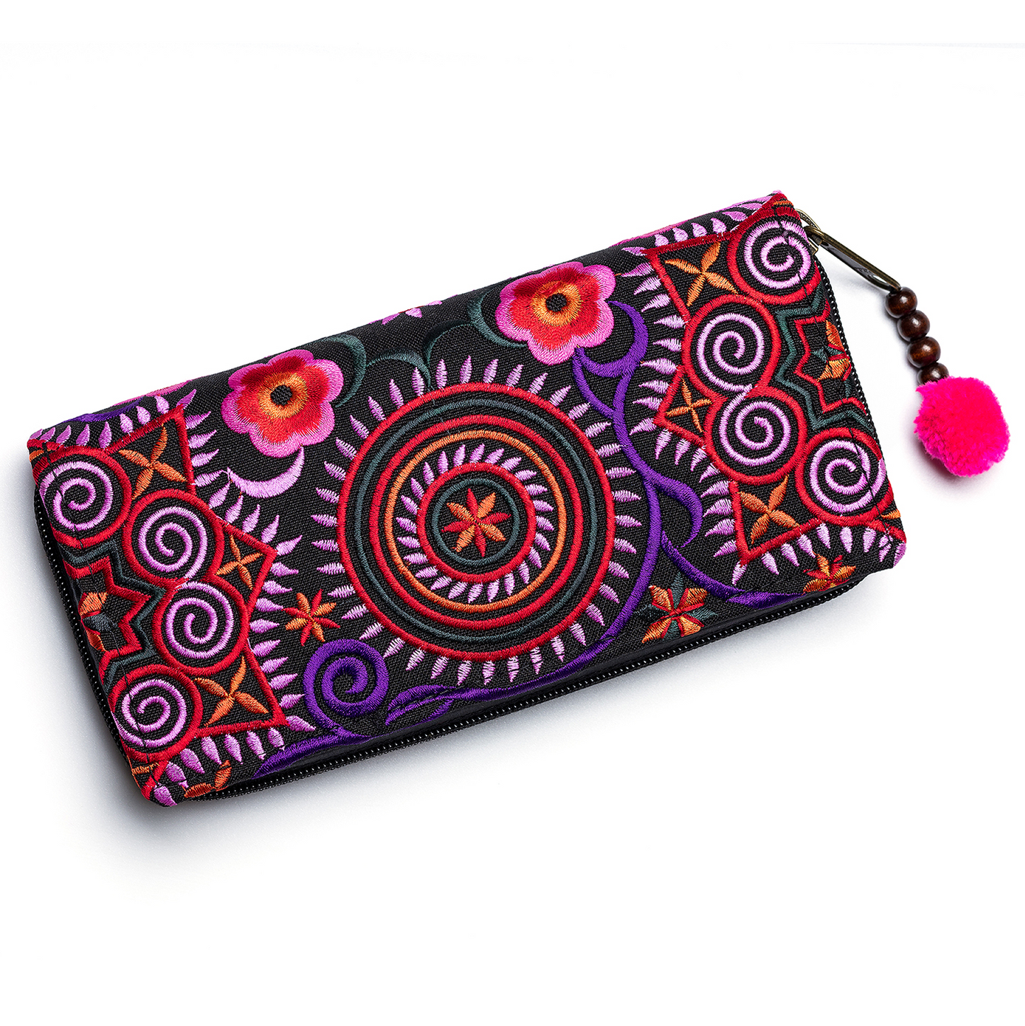 Clutch Wallet with Hmong Tribe Embroidery