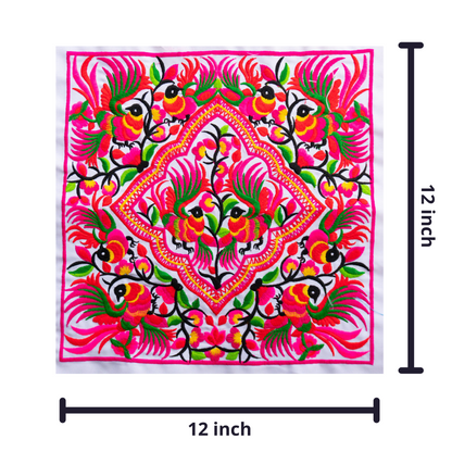 Peacock Hmong Embroidered Fabric