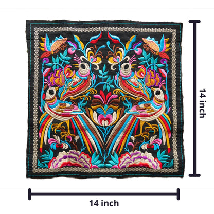 4 Bird Hill Tribe Embroidered Textile