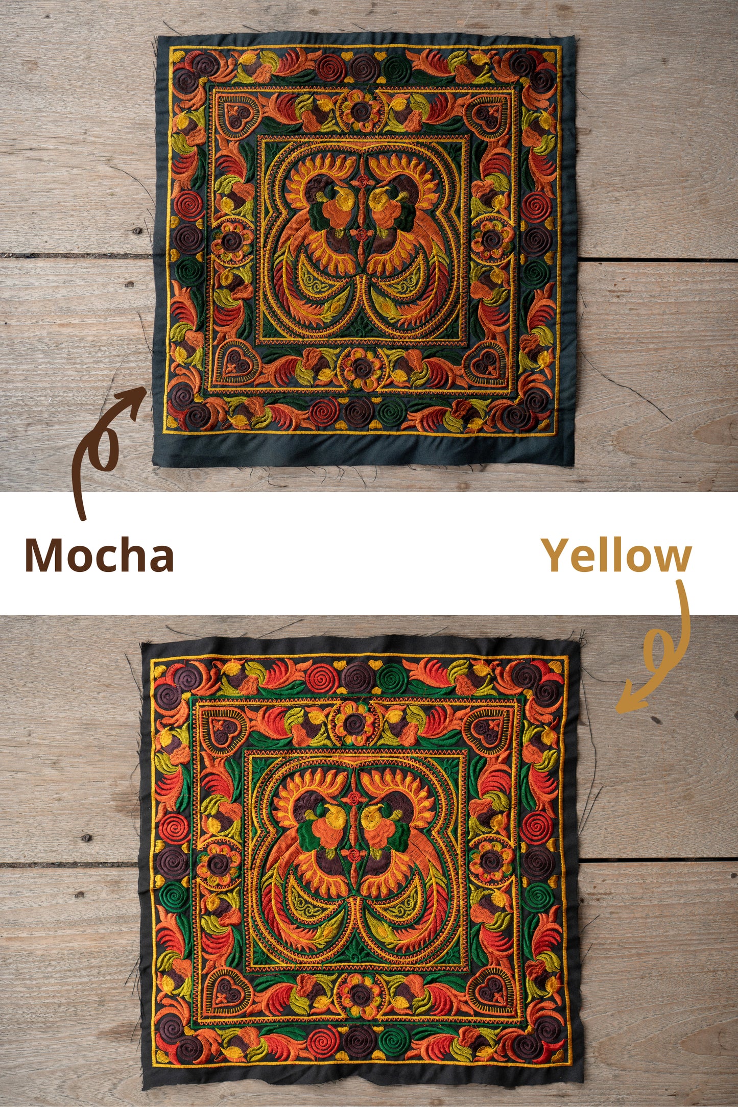 Bird Hmong Tribe Embroidered Textiles from Thailand