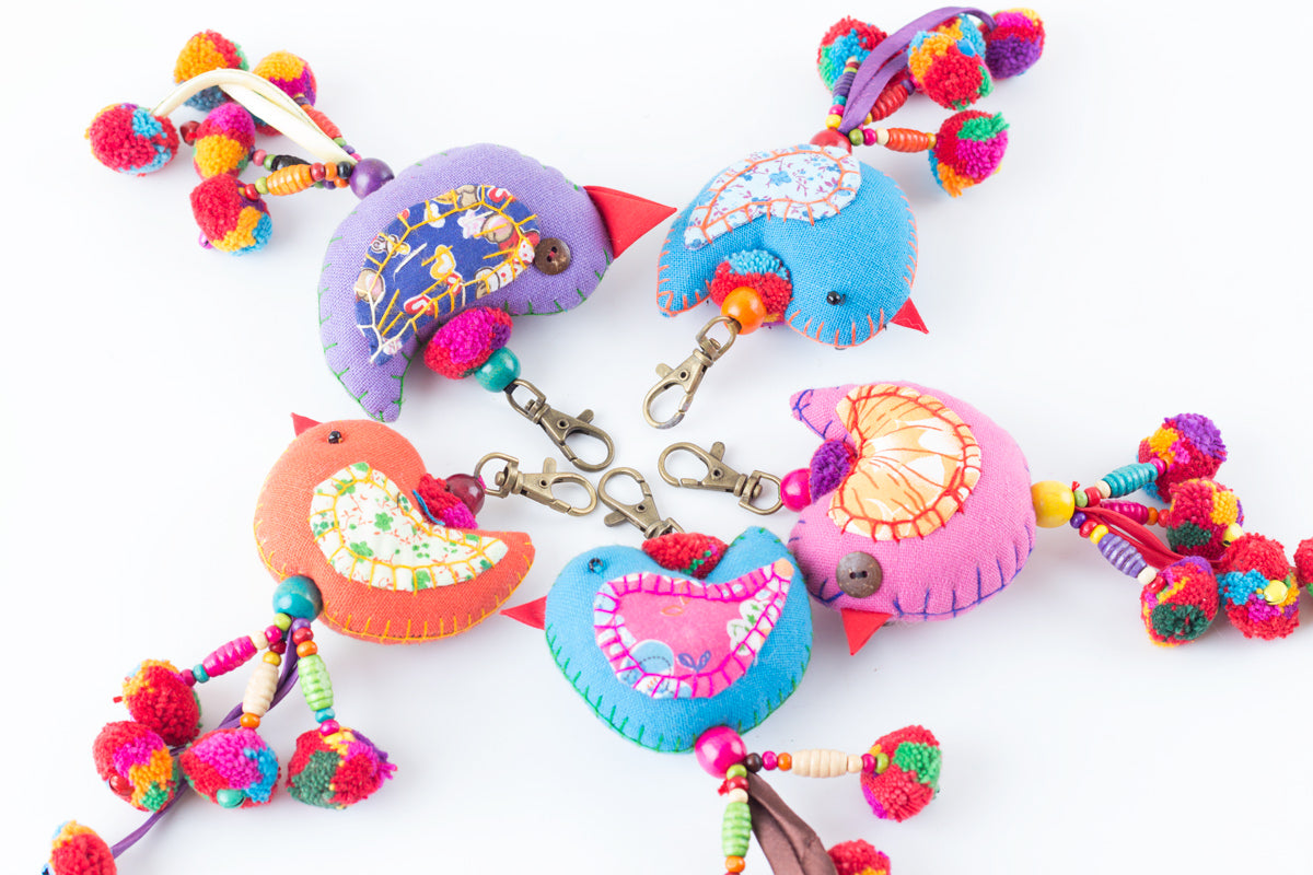 Assorted Color Hen Hanging Charm