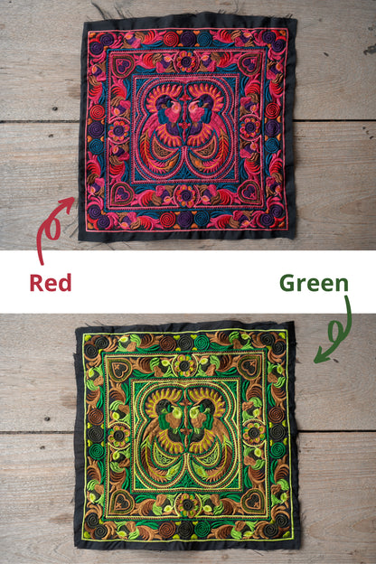 Bird Hmong Tribe Embroidered Textiles from Thailand