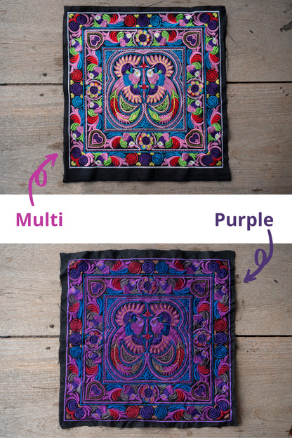 Bird Hmong Tribe Embroidered Textiles from Thailand