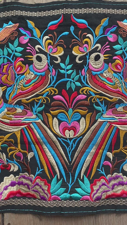 4 Bird Hill Tribe Embroidered Textile