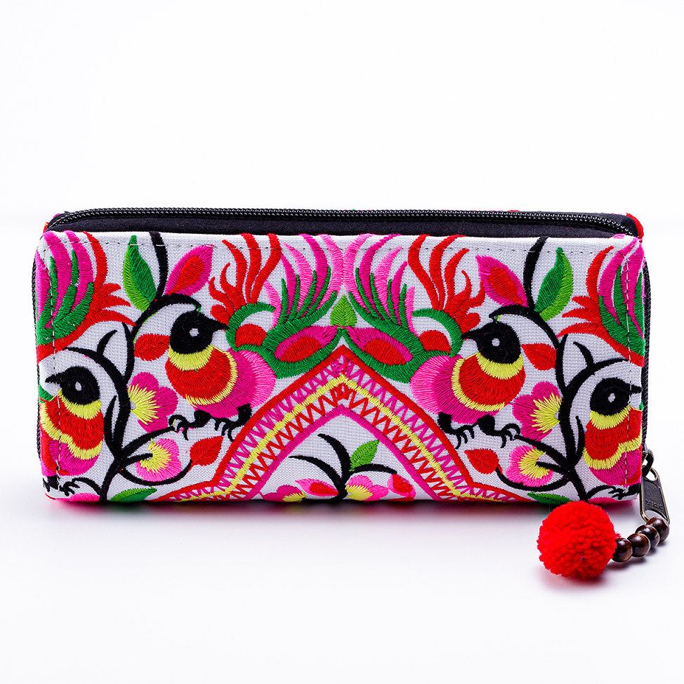 Clutch Wallet with Hmong Tribe Embroidery