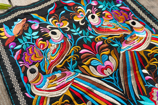 4 Bird Hill Tribe Embroidered Textile