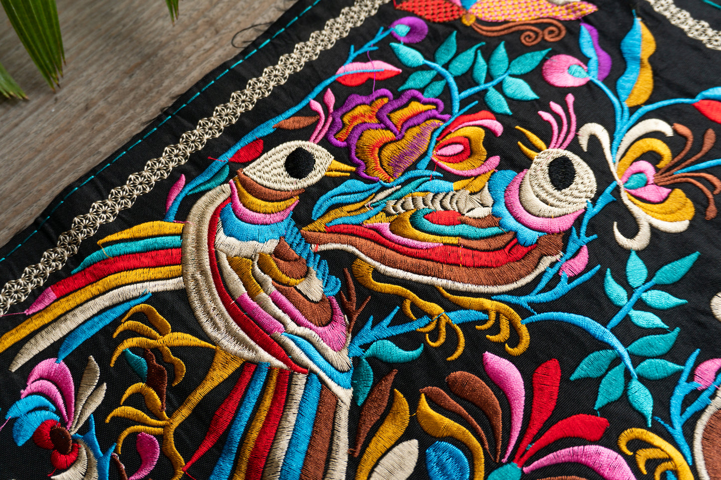 4 Bird Hill Tribe Embroidered Textile