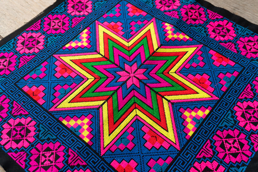 Amazing Multi Star Pattern Embroidered Fabric