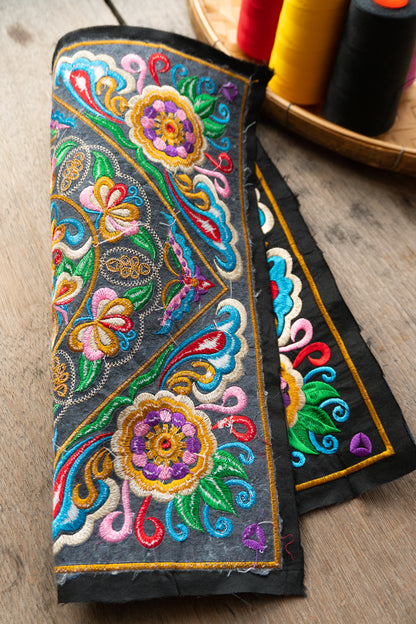 Colorful Butterfly Pattern Hmong Embroidered Textile