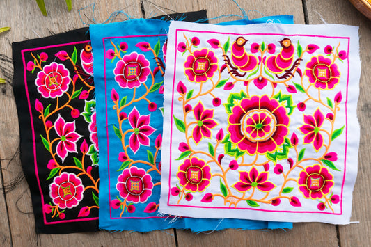 Cocoon Hmong Tribe Embroidered Fabric