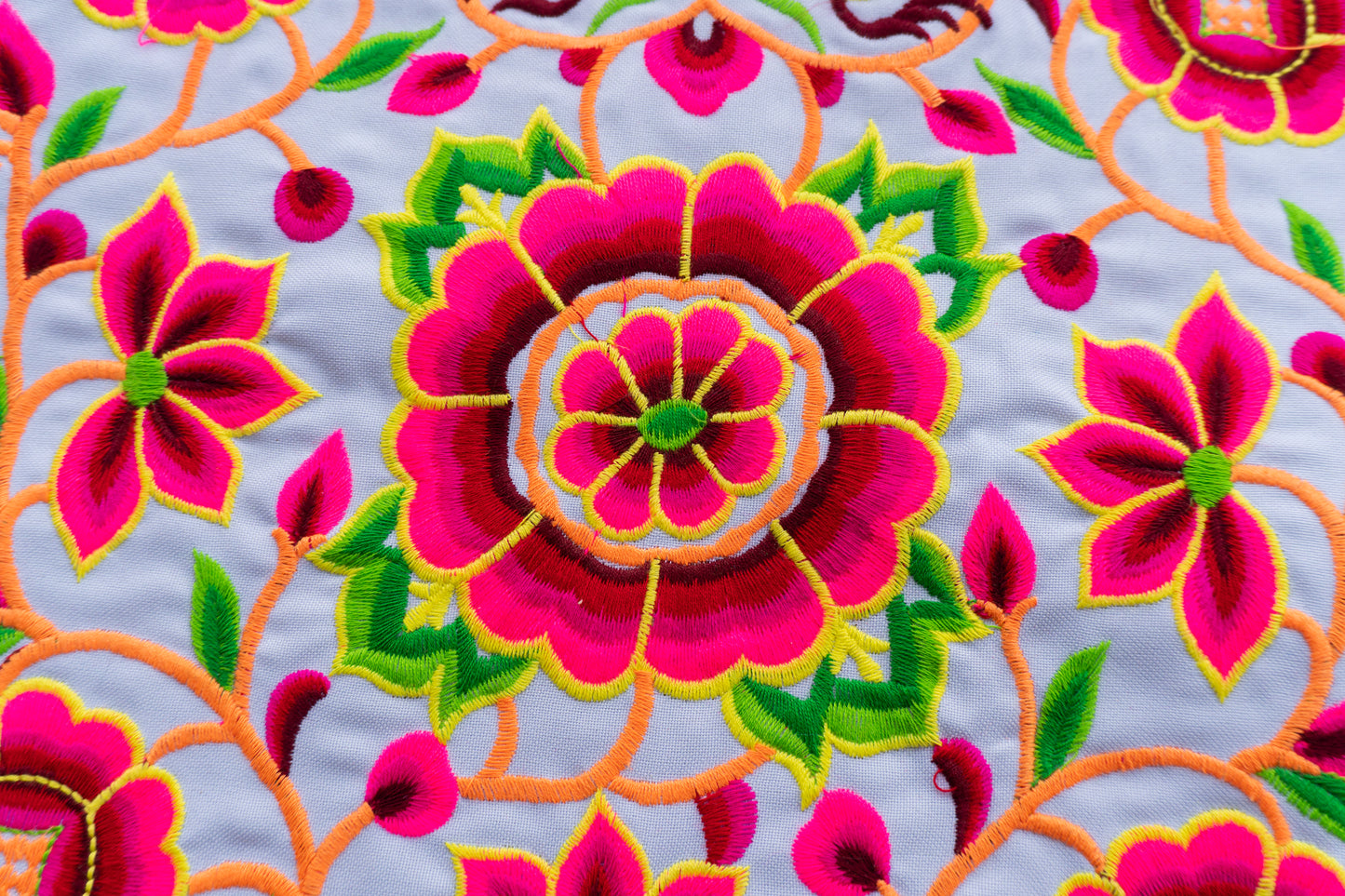 Cocoon Hmong Tribe Embroidered Fabric