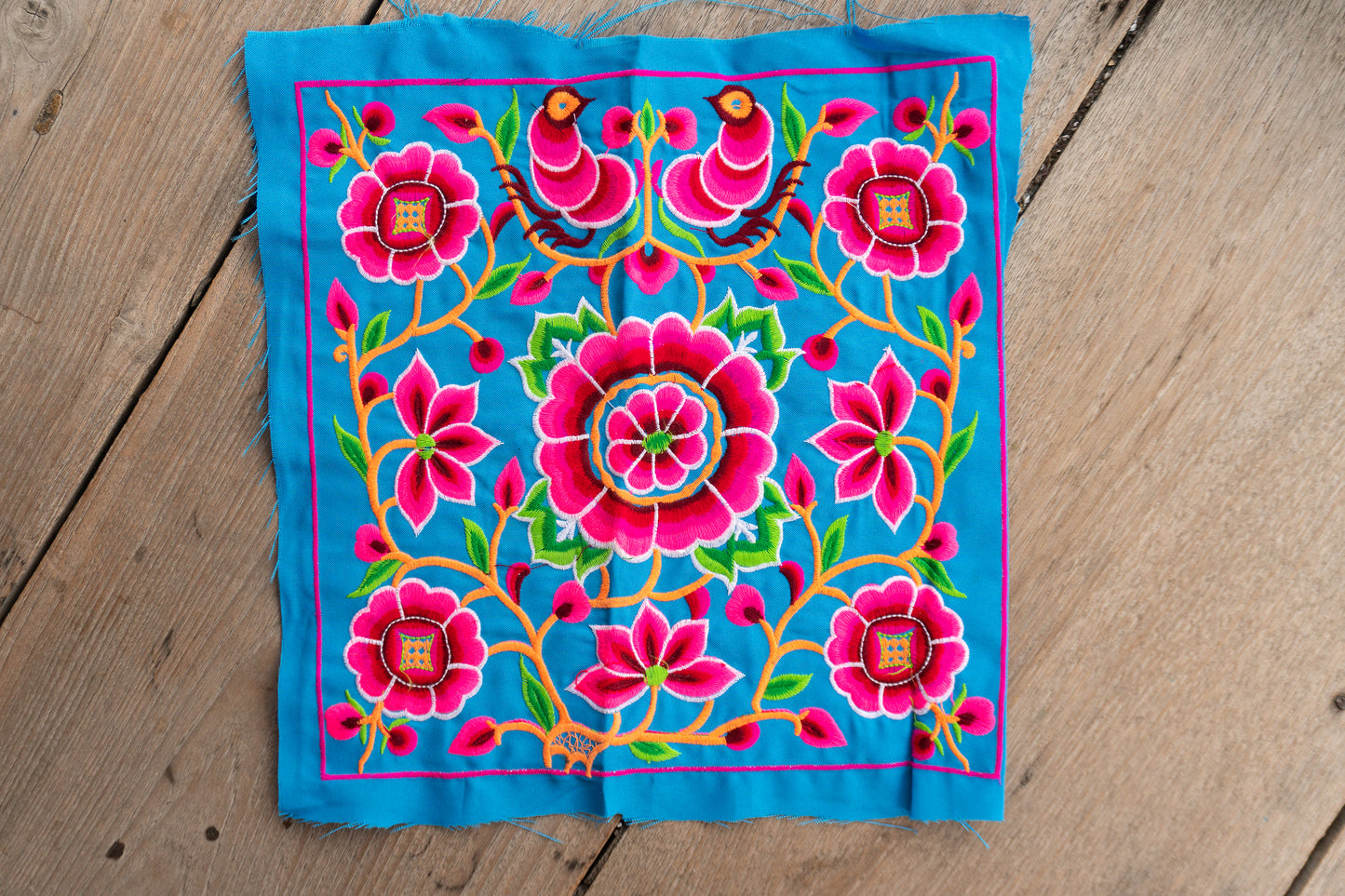 Cocoon Hmong Tribe Embroidered Fabric