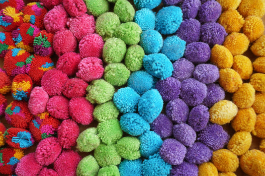 Set of 100 pieces Cotton Pom Poms 1 inch