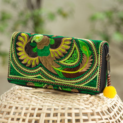 Clutch Wallet with Hmong Tribe Embroidery