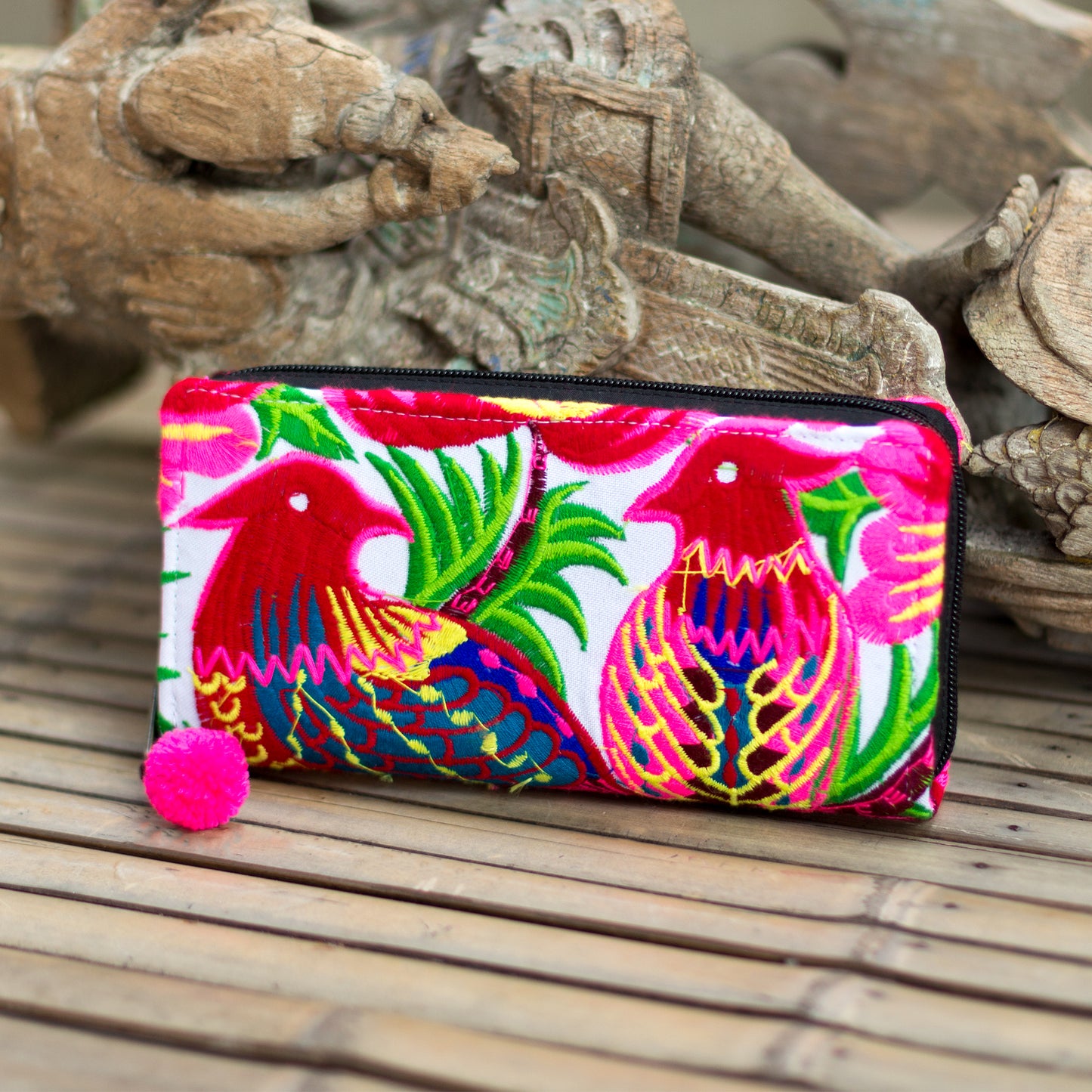 Clutch Wallet with Hmong Tribe Embroidery