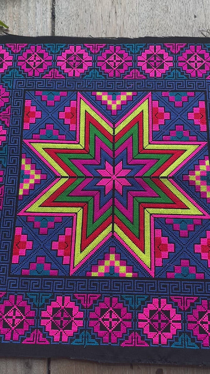 Amazing Multi Star Pattern Embroidered Fabric