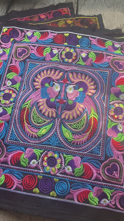 Bird Hmong Tribe Embroidered Textiles from Thailand